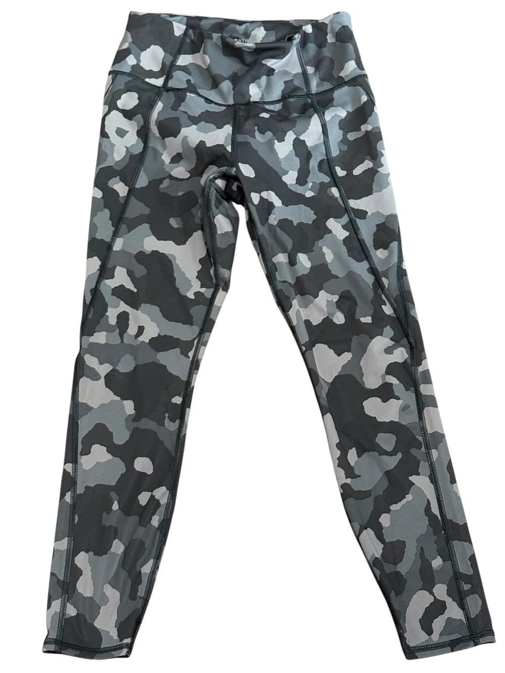 Athleta Lightning Camo 7/8 Tight Grey Black Camouflage Leggings S 487500‎ FA19